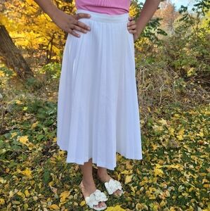70s Joyce Activewear Pleated White Skirt